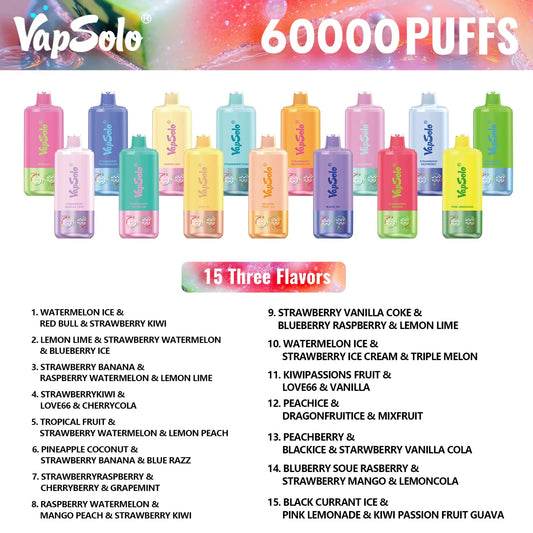 VAPSOLO TRIPLE SABOR PRO 60000 PUFFS
