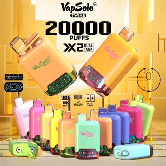 VAPSOLO TWINS 20000 PUFFS DOBLE SABOR