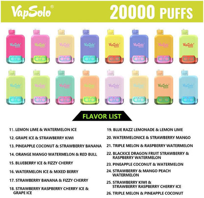 VAPSOLO TWINS 20000 PUFFS DOBLE SABOR