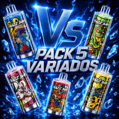 pack variado 5 razzbar vape desechable 60k puffs 