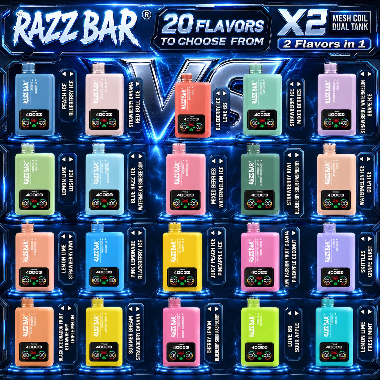 catalgo 40k razzbar doble sabor 