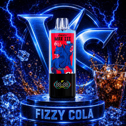  Fizzy Max III Pro 120K Puffs vape desechable 6 en 1 sabor Love 66, Red Bull Watermelon y Strawberry Raspberry 
