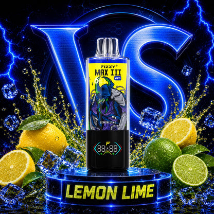  Fizzy Max III Pro 120K Puffs vape desechable 6 en 1 sabor Strawberry Watermelon, Lemon Lime y Blueberry Coconut 