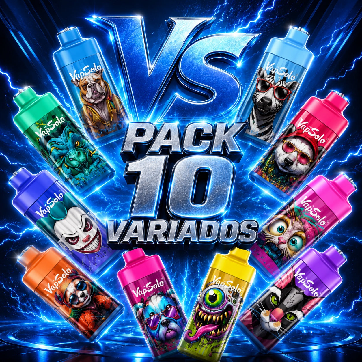 pack 10 variados vapsolo 40k puffs desechable 20 sabores disponible