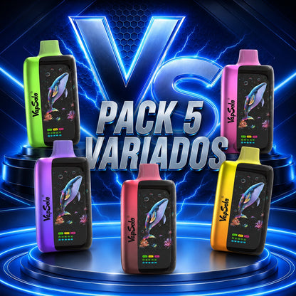 PACK 5 VARIADOS VAPSOLO 70K MASTER DESECHABLES 10 SABORES DISPONIBLES 