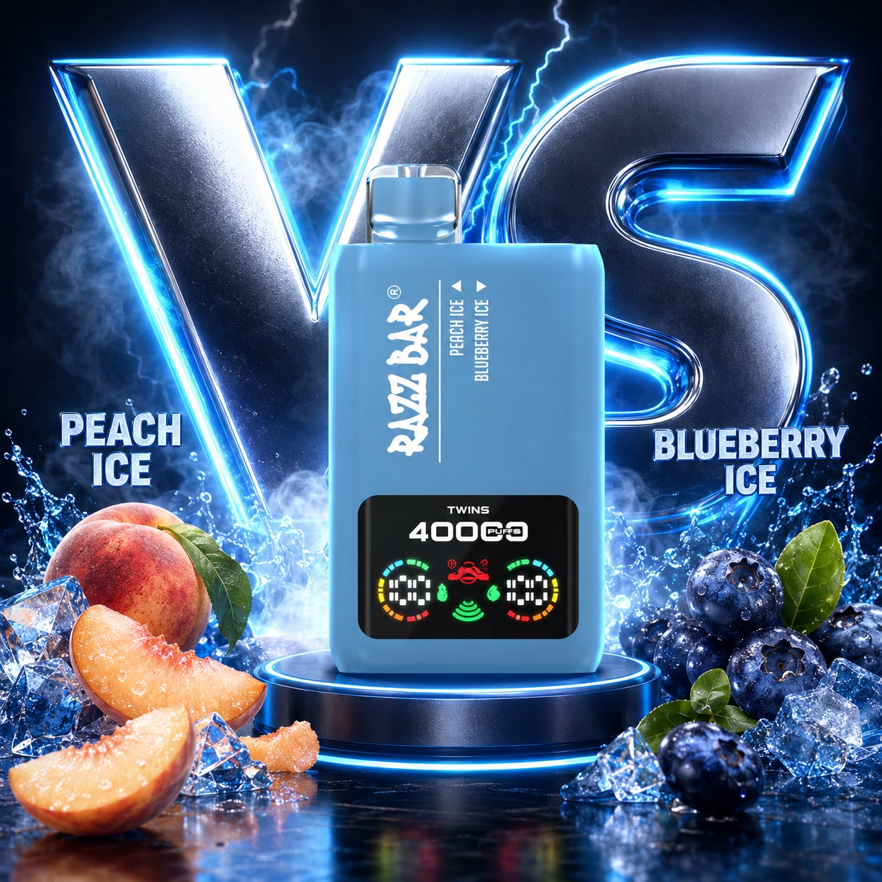 | 1  | `Razz Bar 40000 Puffs X2 sabor Peach Ice y Blueberry Ice`                        |