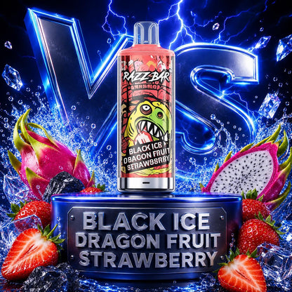 Razzbar 60K vape desechable sabor Black Ice Dragon Fruit Strawberry