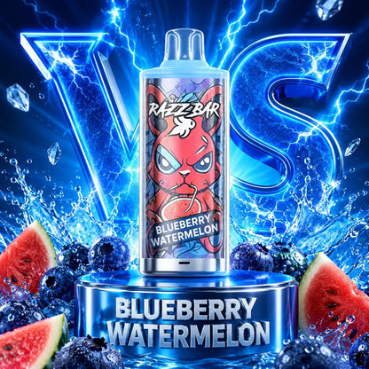 Razzbar 60K vape desechable sabor Blueberry Watermelon