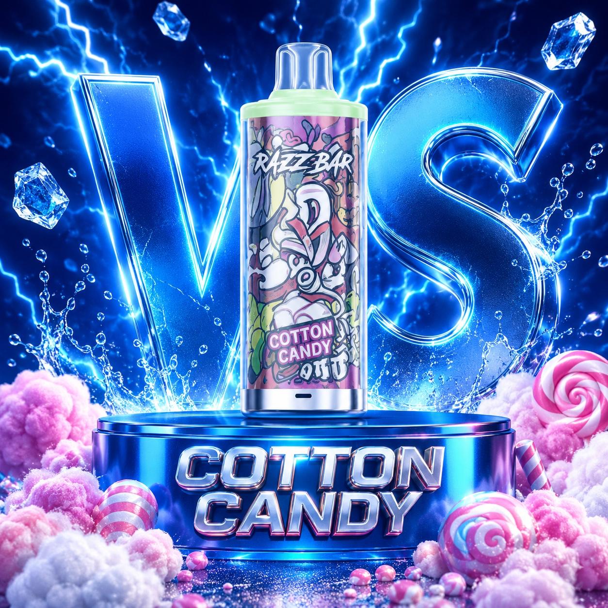 Razzbar 60K vape desechable sabor Cotton Candy