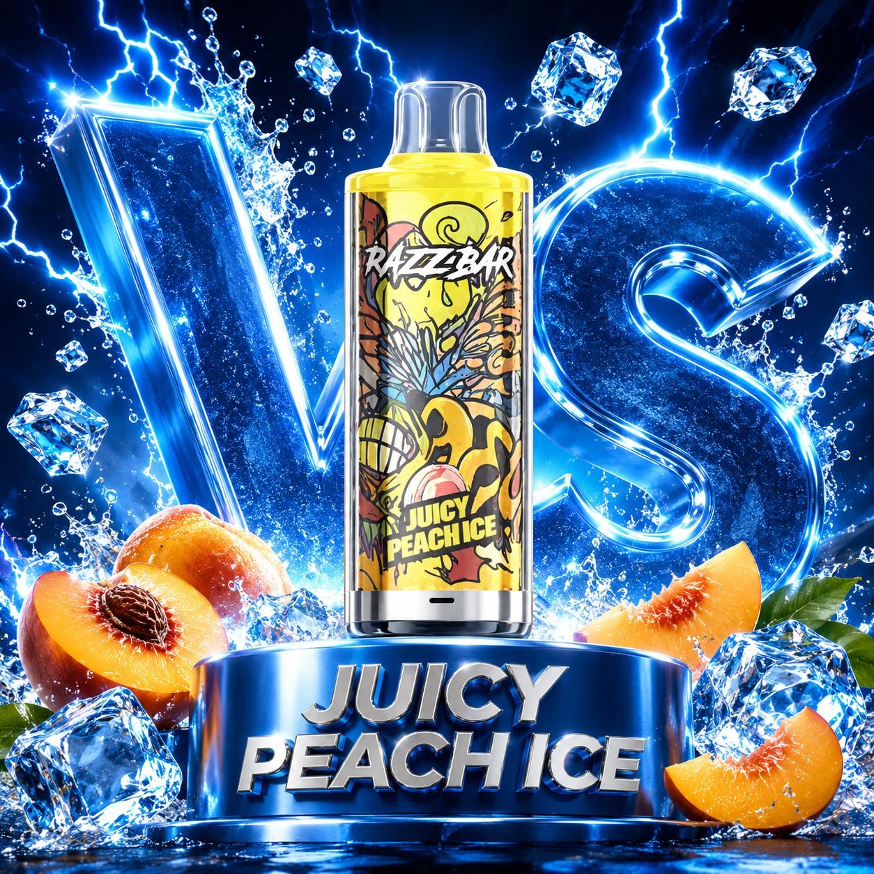 Razzbar 60K vape desechable sabor Juicy Peach Ice
