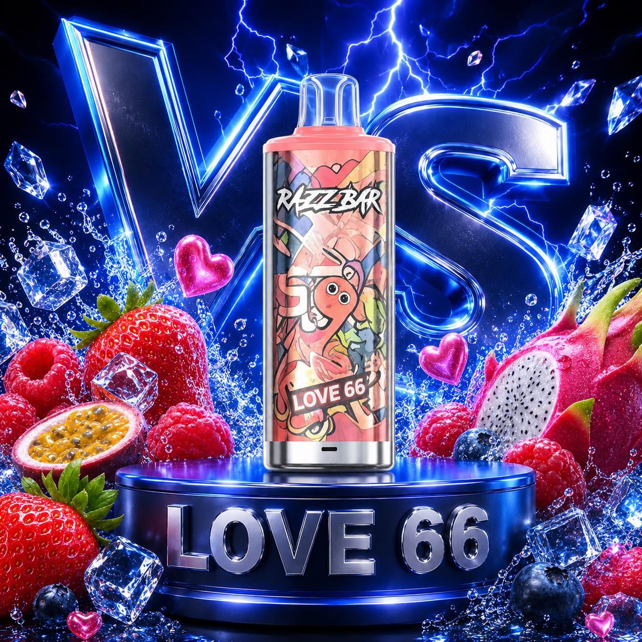 Razzbar 60K vape desechable sabor Love 66