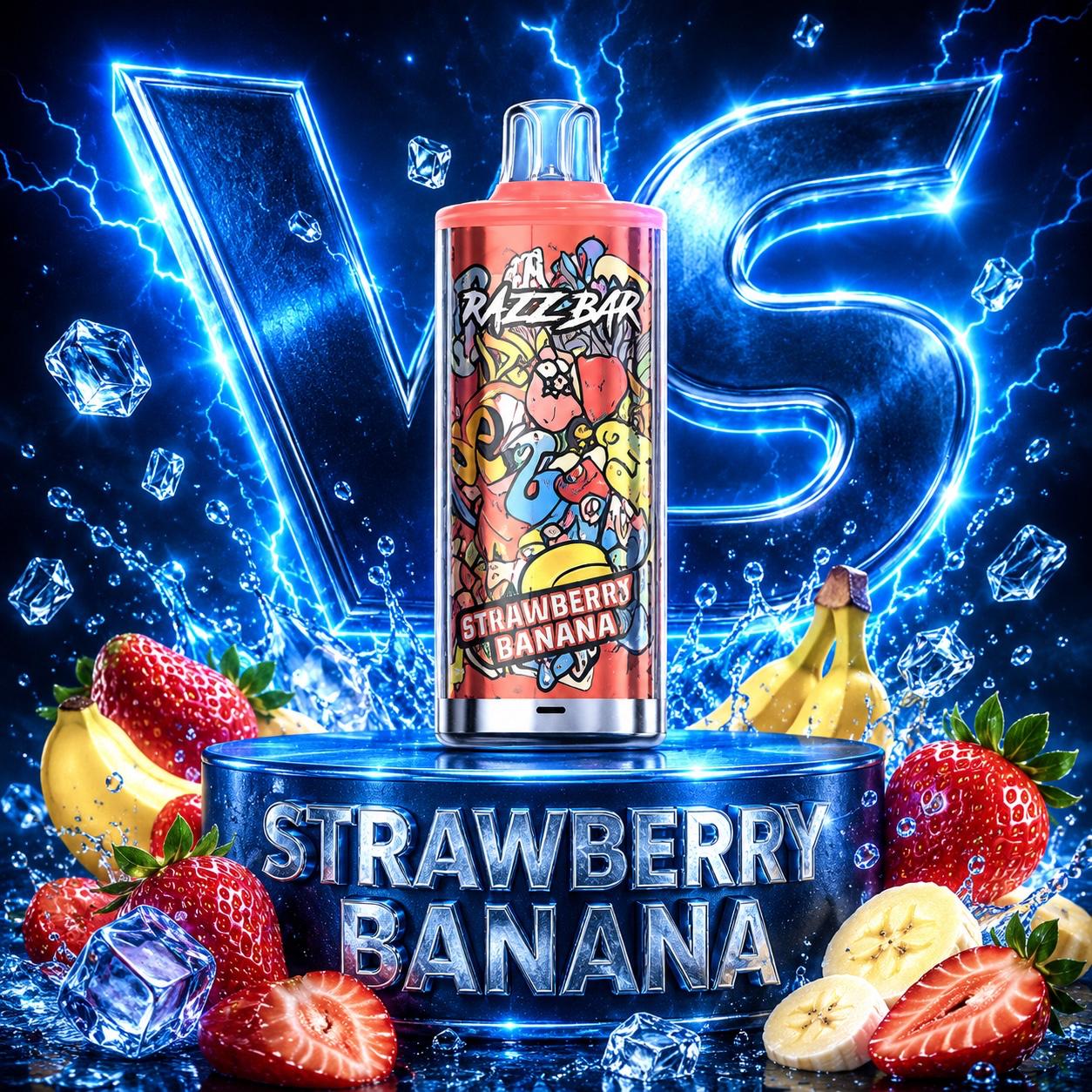 Razzbar 60K vape desechable sabor Strawberry Banana