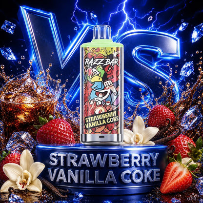 Razzbar 60K vape desechable sabor Strawberry Vanilla Coke
