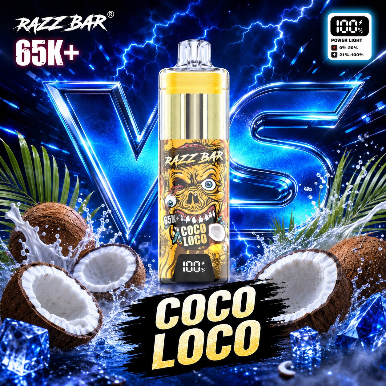 Razzbar 65K Plus Coco Loco vaper desechable recargable