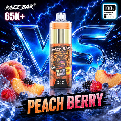 Razzbar 65K Plus Peach Berry vaper desechable recargable