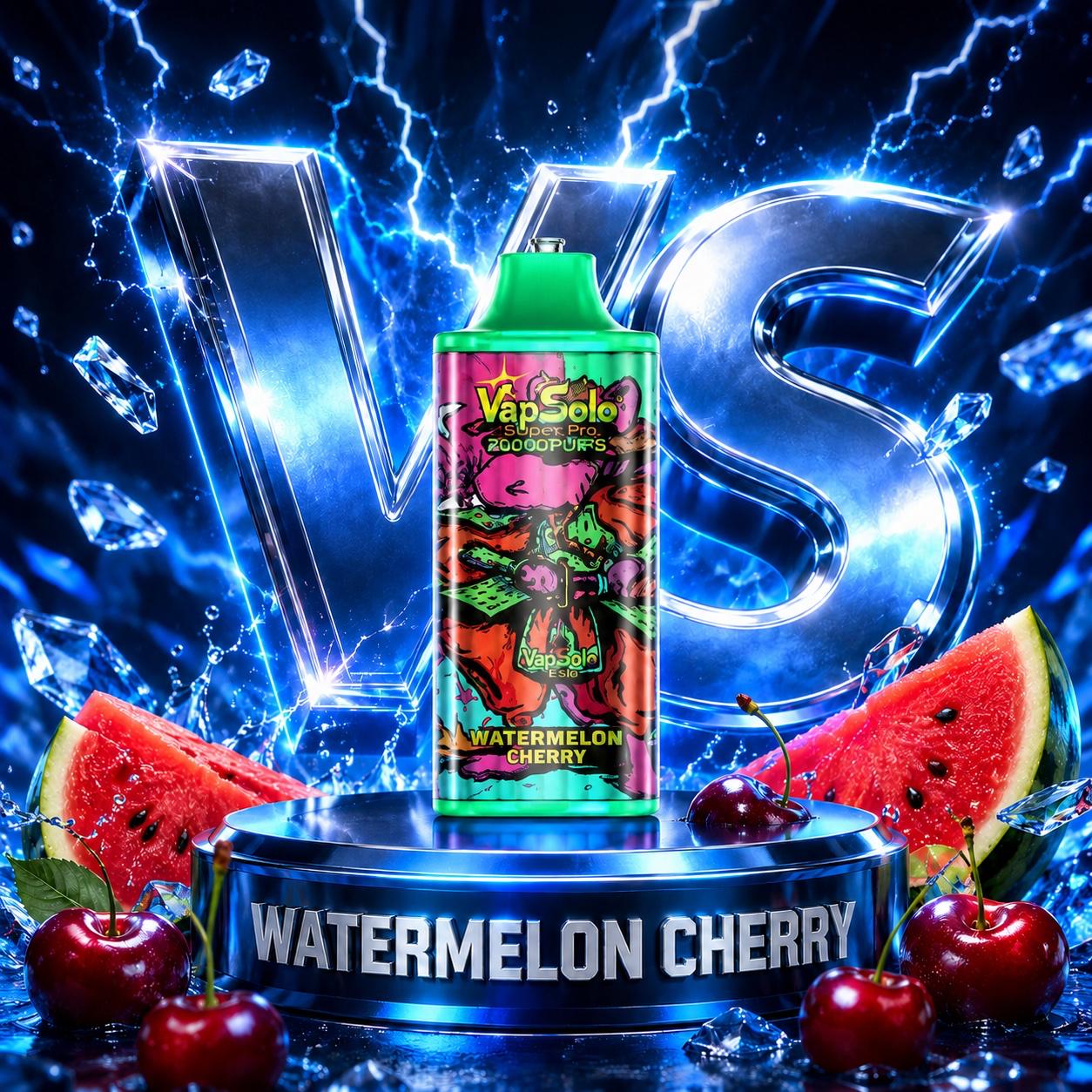 Vapsolo 30K Puffs vape desechable sabor Watermelon Cherry

