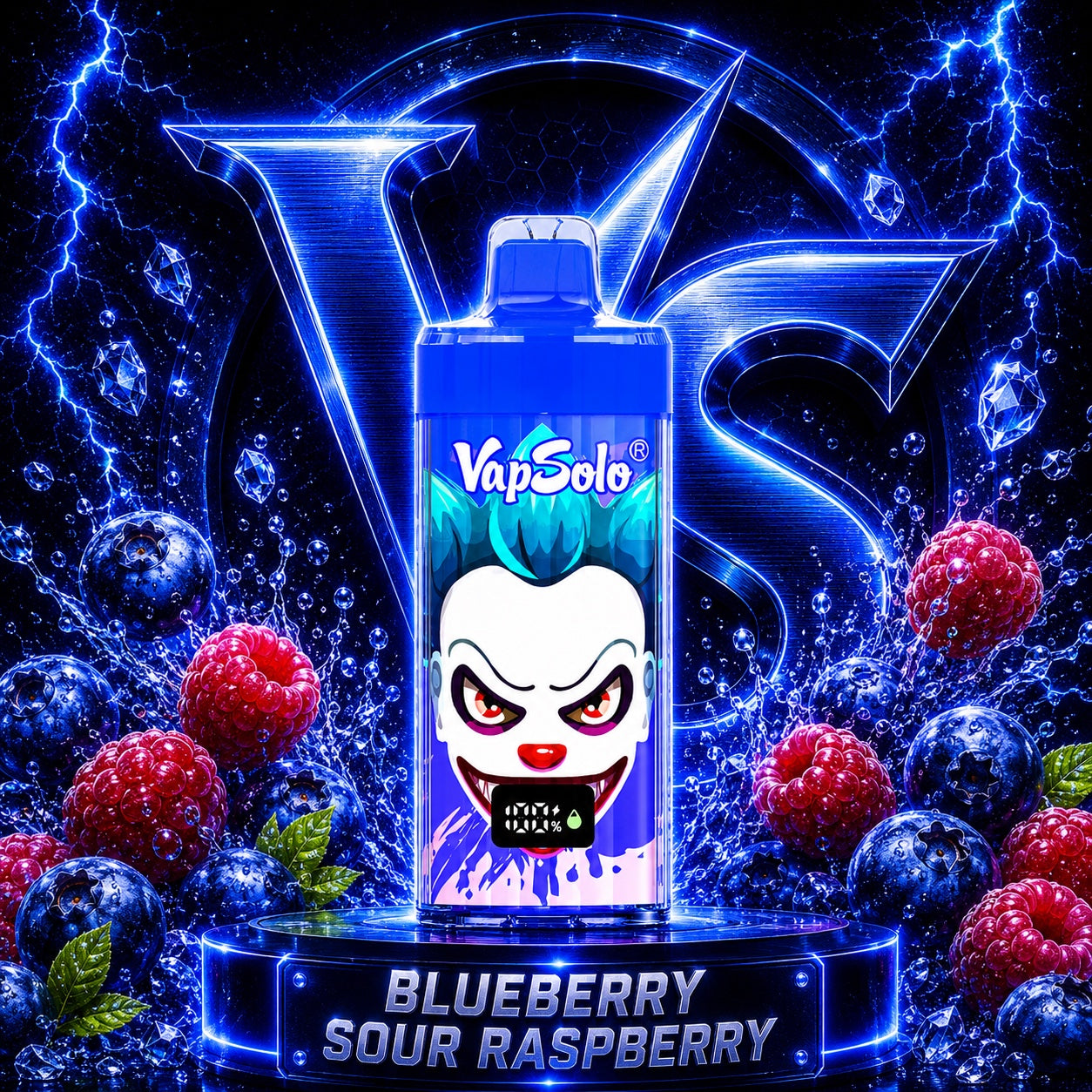Vapsolo 40K Puffs sabor Blueberry Sour Raspberry
