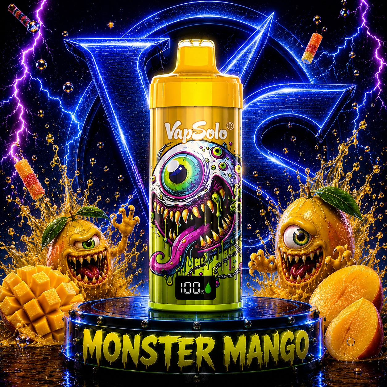 Vapsolo 40K Puffs sabor Monster Mango