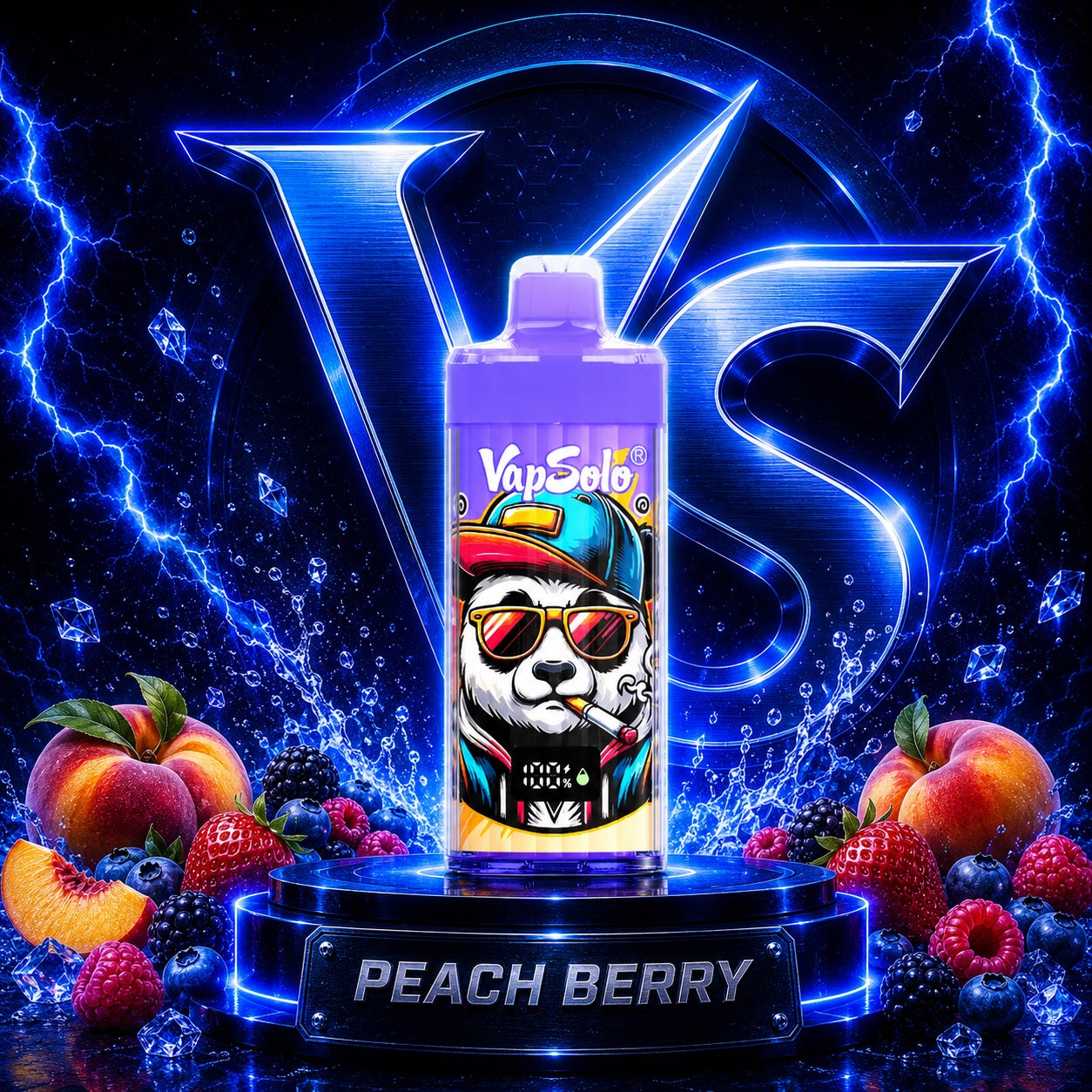 Vapsolo 40K Puffs sabor Peach Berry