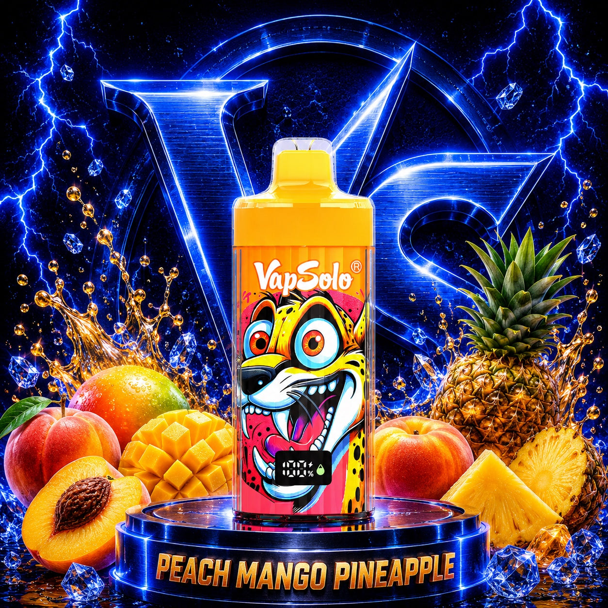 Vapsolo 40K Puffs sabor Peach Mango Pineapple