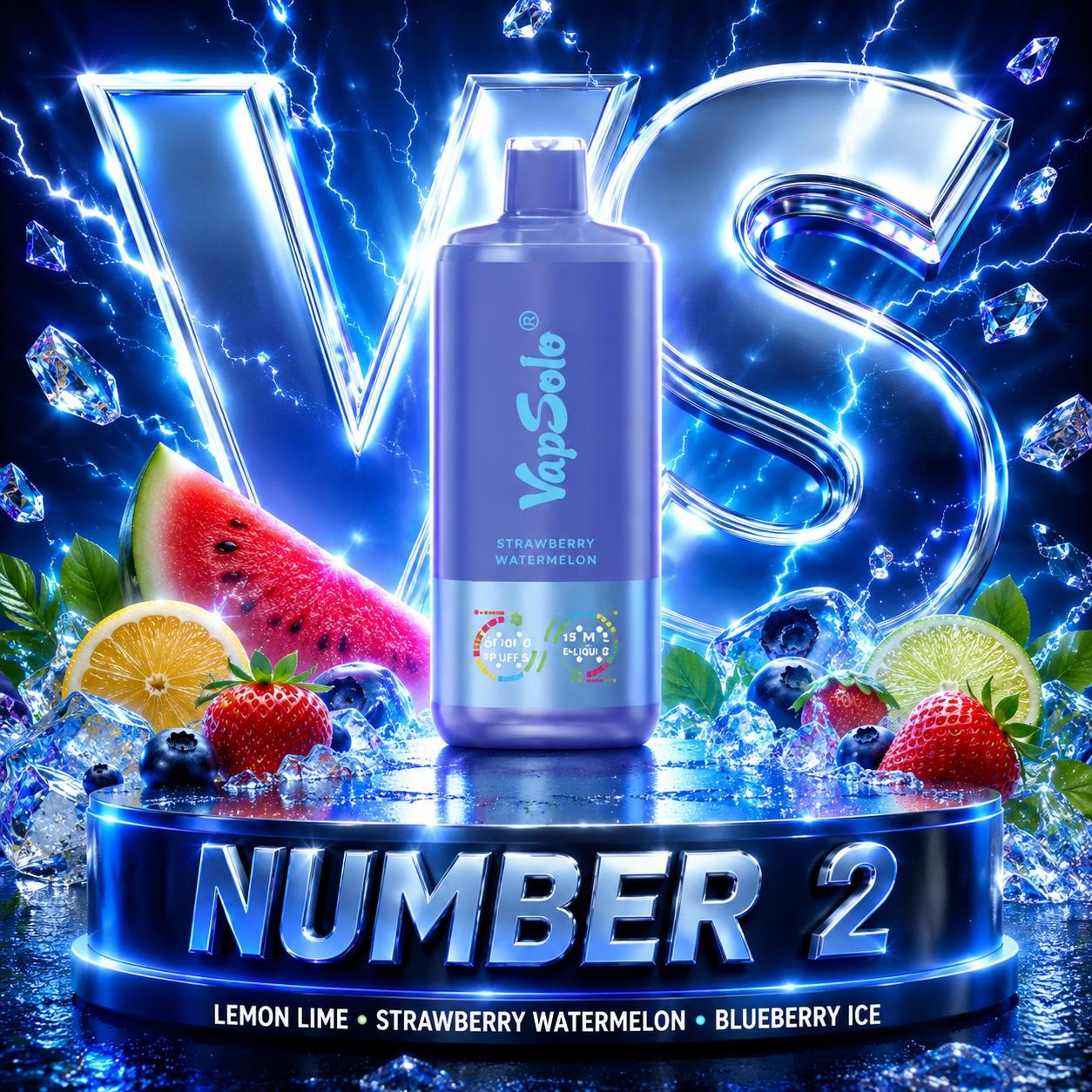 Vapsolo 60K triple sabor Lemon Lime Strawberry Watermelon Blueberry Ice 