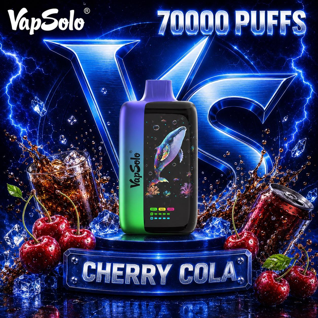 Vapsolo Master 70K Puffs vape desechable sabor Cherry Cola