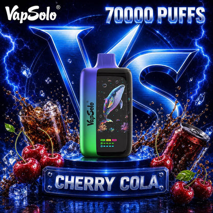 Vapsolo Master 70K Puffs vape desechable sabor Cherry Cola