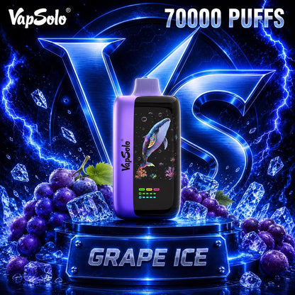 Vapsolo Master 70K Puffs vape desechable sabor Grape Ice