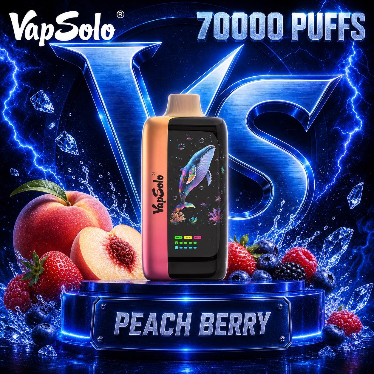 Vapsolo Master 70K Puffs vape desechable sabor Peach Berry
