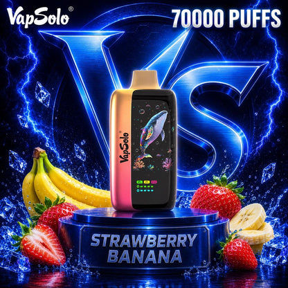 Vapsolo Master 70K Puffs vape desechable sabor Strawberry Banana