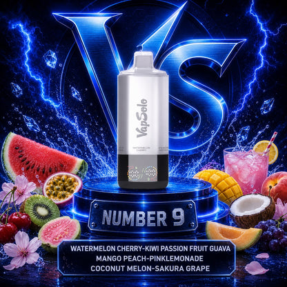 Vapsolo Sixer 180K Puffs vape desechable sabor Watermelon Cherry, Kiwi Passion Fruit Guava, Mango Peach, Pink Lemonade, Coconut Melon y Sakura Grape